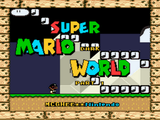 Super Mario Dark World part 1 Title Screen